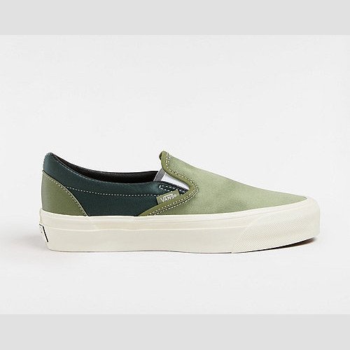 VANS Premium Slip-on 98 Satin Shoes (loden Green) Unisex Green, Size 12