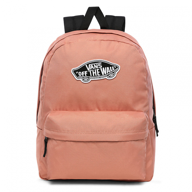 vans realm backpack grey pink