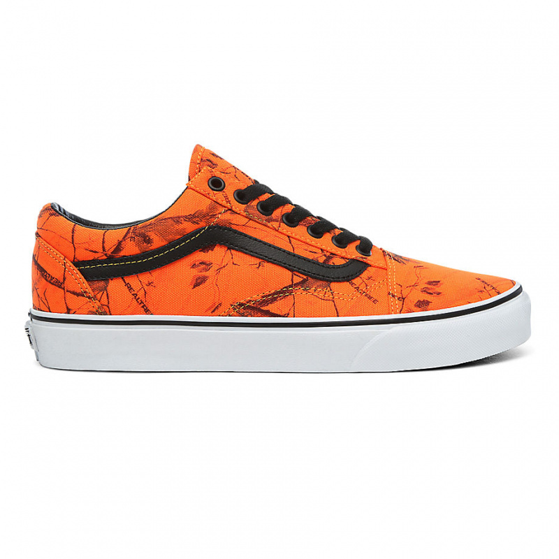 orange vans shoes mens