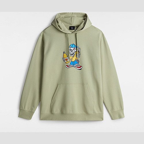 VANS Reggie Loose Pullover Hoodie (elm) Men Beige, Size XXL