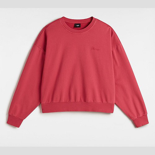 VANS Retro Crew Sweatshirt (cherries Jubile) Women Pink, Size XXS