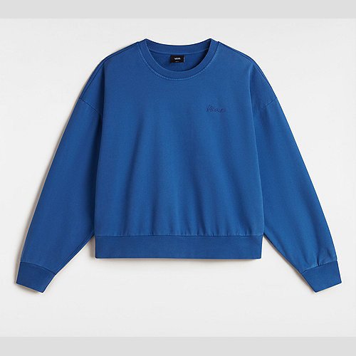 VANS Retro Crew Sweatshirt (trbl) Women Blue, Size XXS