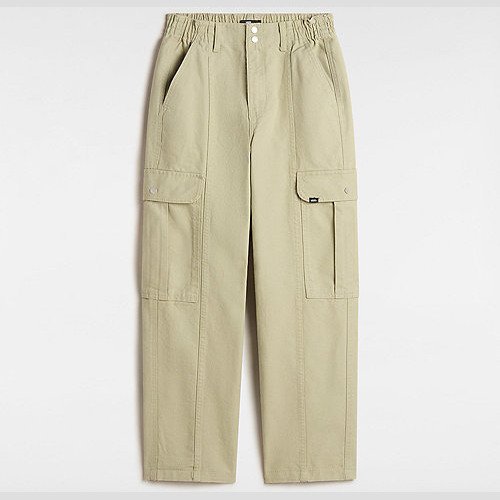 VANS Sidewalk Trousers (elm) Women Beige, Size XXS