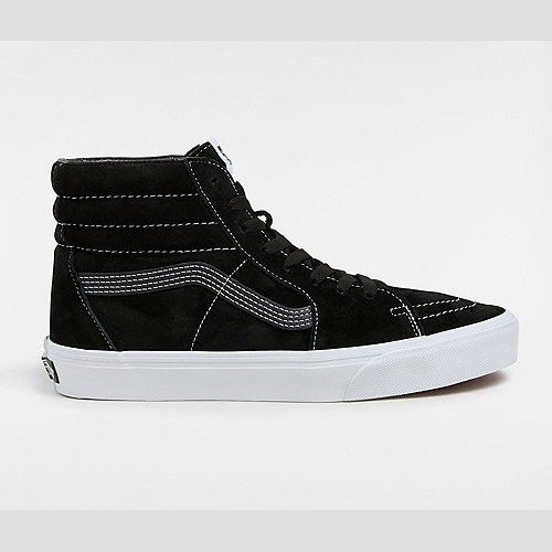 VANS Sk8-hi Pig Suede Shoes (black) Unisex Black, Size 12