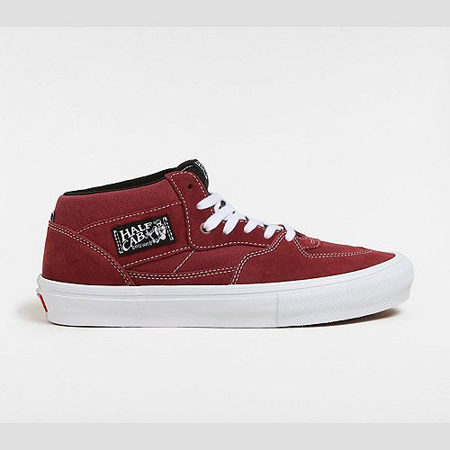 VANS Skate Half Cab Shoe (burgundy/white) Unisex Burgundy, Size 12