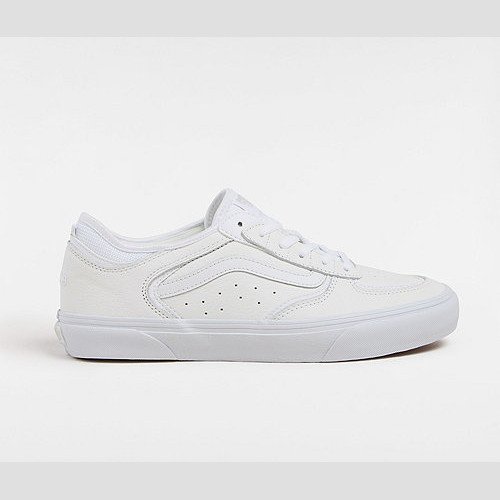 VANS Skate Rowley Leather Shoes (white/white) Unisex White, Size 12