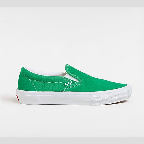 VANS Skate Slip-on Shoes (green/white) Unisex White, Size 12