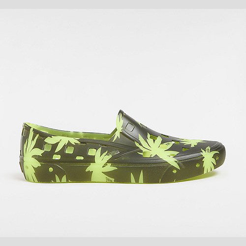 SLIP-ON TRK SHOES (PALM BLACK/GLOW) UNISEX GREEN