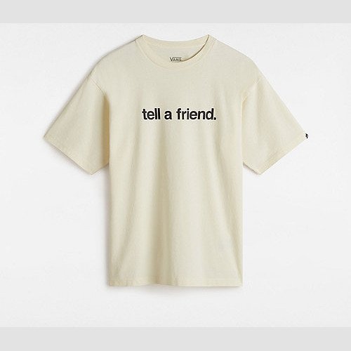 VANS Tell A Friend T-shirt (lemon Icing) Unisex Beige, Size XXL