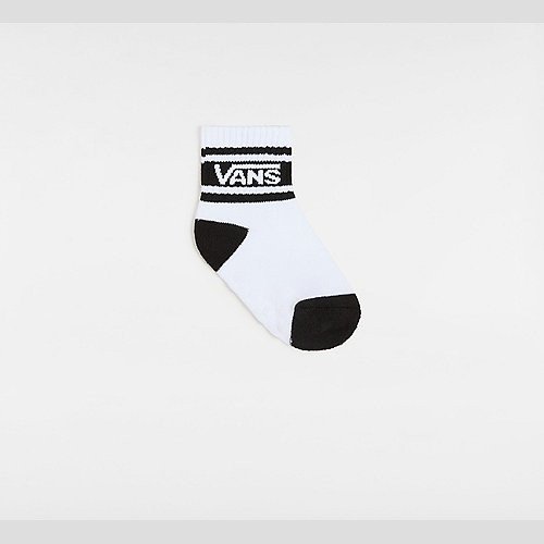 VANS Toddler Vans Drop V Crew Socks (1 Pair) (white/black) Toddler White, One Size