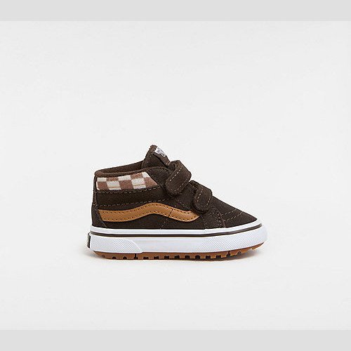 VANS Toddler Mte Sk8-mid Reissue Hook And Loop Shoes (1-4 Years) (brown/true Whit) Toddler Brown, Size 9.5