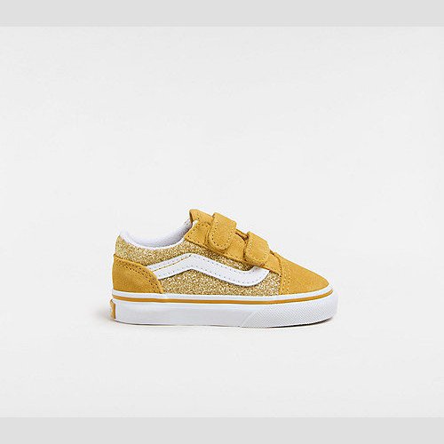 VANS Toddler Old Skool Glitter Shoes (1-4 Years) (champagne Gold) Toddler Gold, Size 9.5