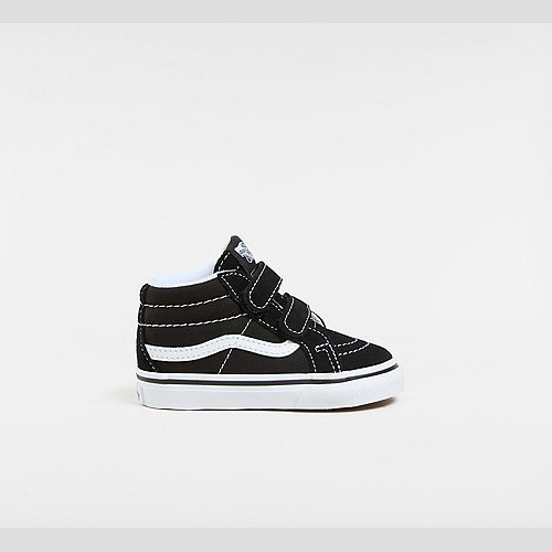 VANS Toddler Sk8-mid Reissue Hook And Loop Shoes (1-4 Years) (black/true Whit) Toddler Black, Size 9.5