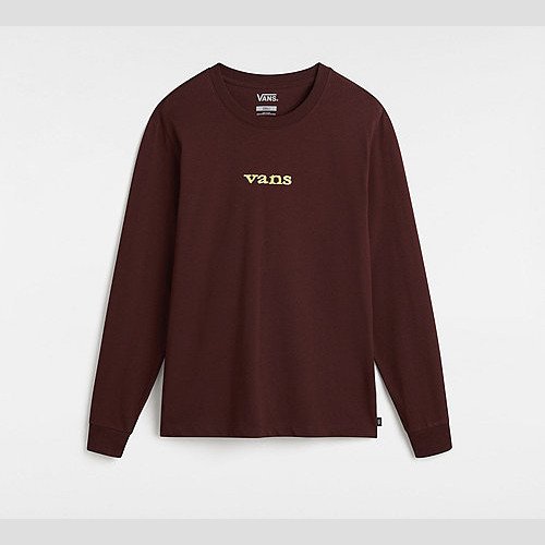 VANS Vitality Fields Long Sleeve T-shirt (white) Women Brown, Size XXS