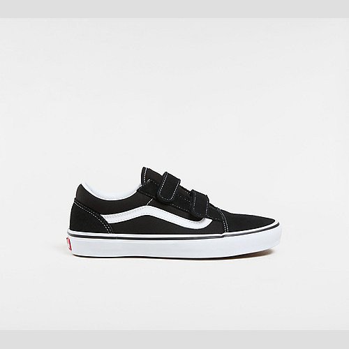 VANS Youth Old Skool Hook And Loop Shoes (8-14+ Years) (black/true Whit) Youth Black, Size 6