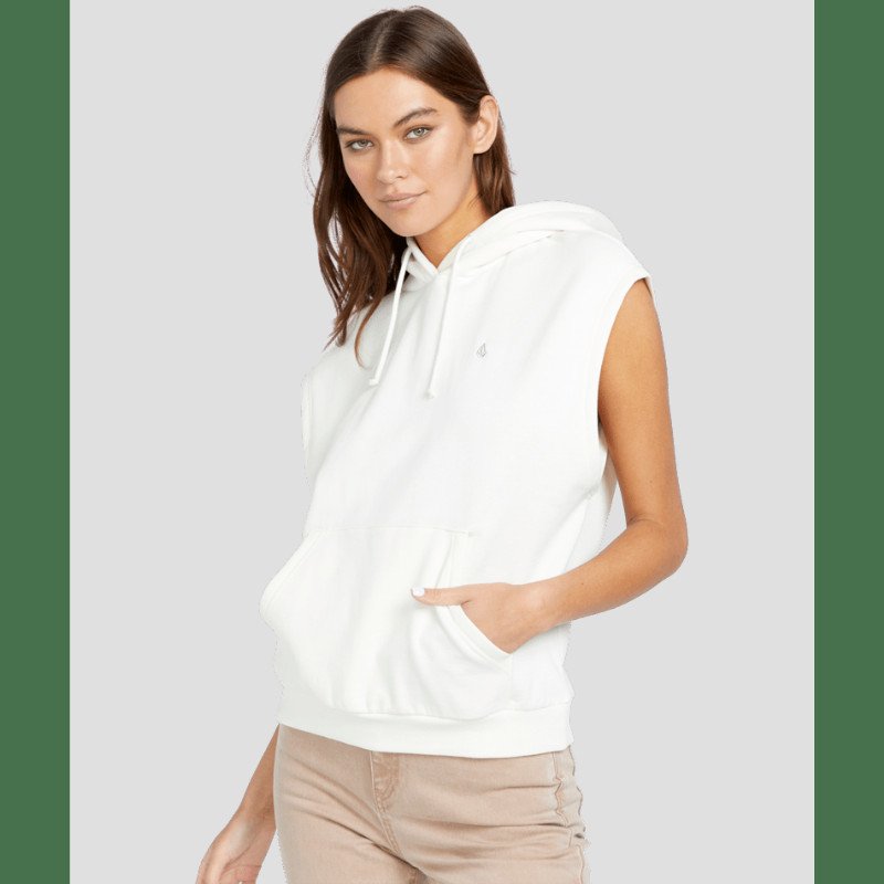 Sleeveless Hoodie in Star White